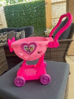 Minnie mouse shopping cart toy