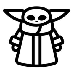 Baby Yoda window decal sticker