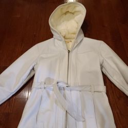 Leather Jacket , white