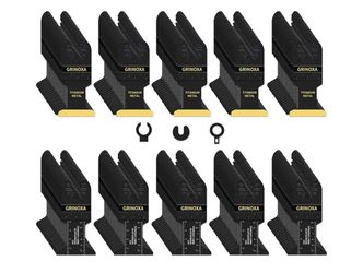 200PCS Multitool Blades, Titanium Oscillating Saw Blades for Wood Plastic Metal Oscillating Tool Blades Quick Release Universal Multi Tool Blades Kit