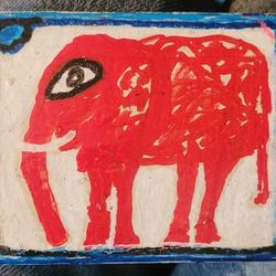 ELEPHANT ACRYLIC ONCWOOD 3" SQUARE