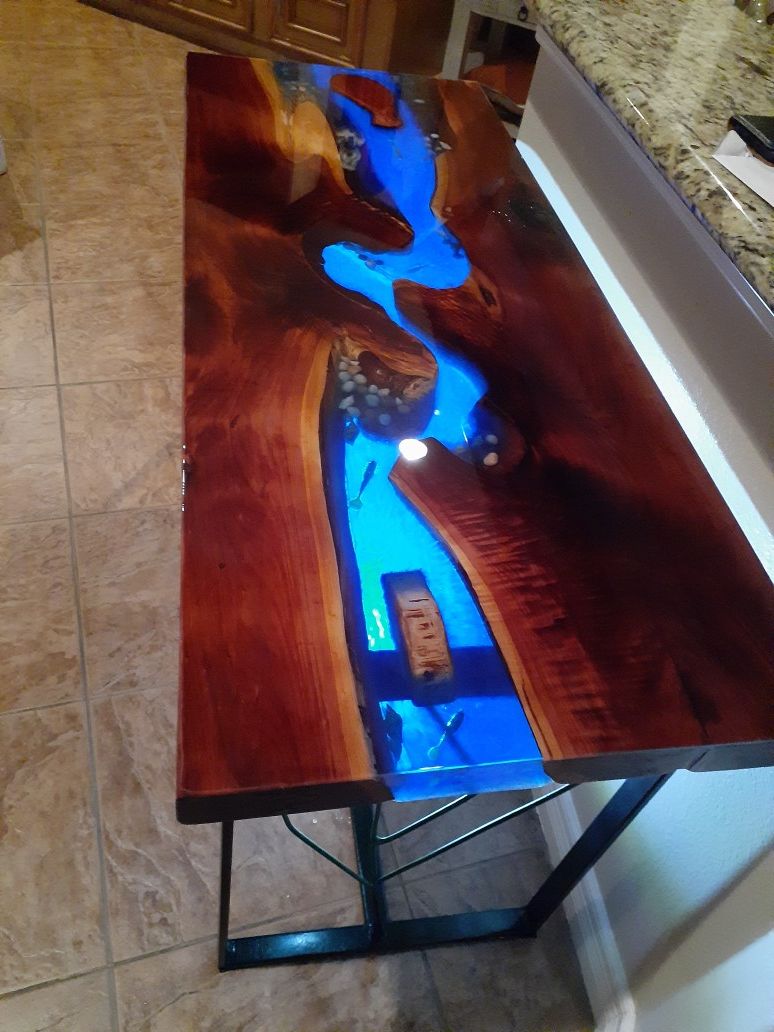River Table One Of A Kind Desk