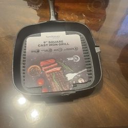 9”square Cast Iron Grill