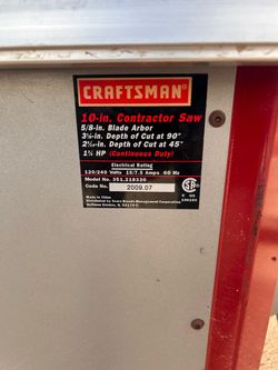 Craftsman Table Saw