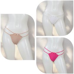 NEW/NUEVO Large thong lingerie 3piece set/ talla Grande lencería de tanga 3piezas