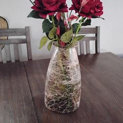 Glass Vase With Flowers 