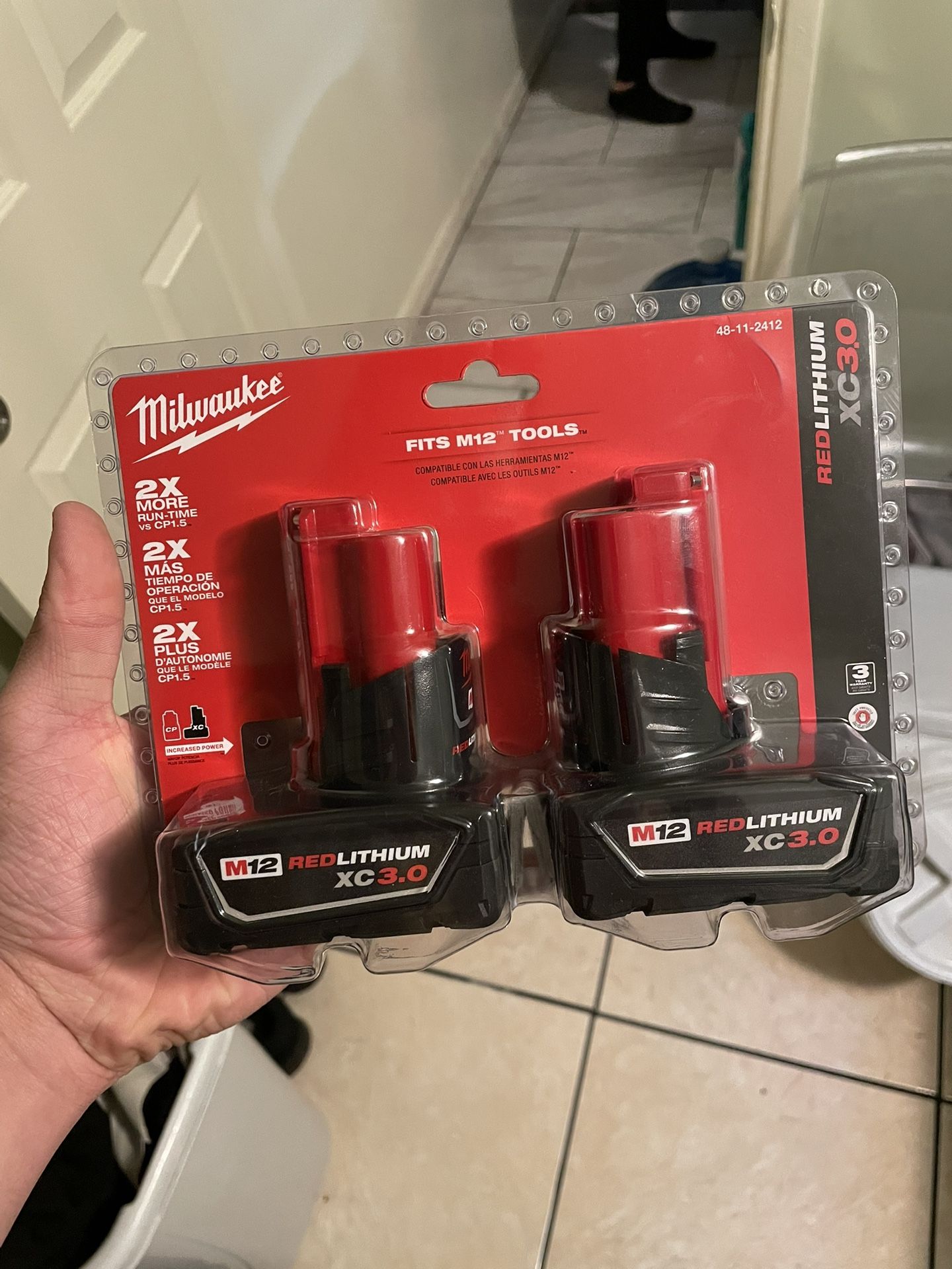 Milwaukee M12 Red Lithium XC 3.0 Batteries