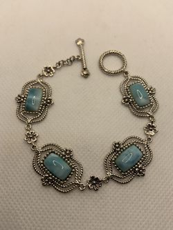 LARIMAR STERLING SILVER LINE BRACELET