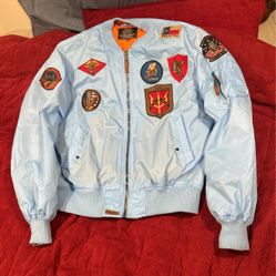 Top Gun Light Blue Bomber Jacket Type MA-1