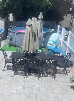 7-Piece Cast Aluminum Outdoor Patio Dining Set