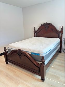 Wooden bed frame