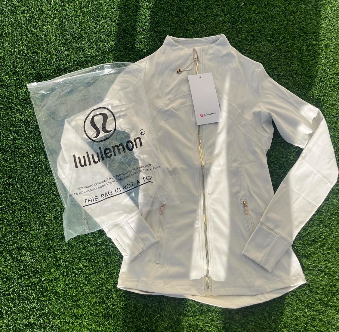 Lululemon Define Jacket White Gold Zipper