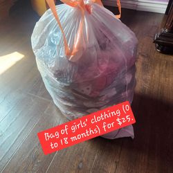 Bag of girls' clothing (0–18 months) — $25