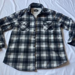 Men Freedom Foundry Flannel Shirt Button Down Plaid Checker Jacket Soft Large L
