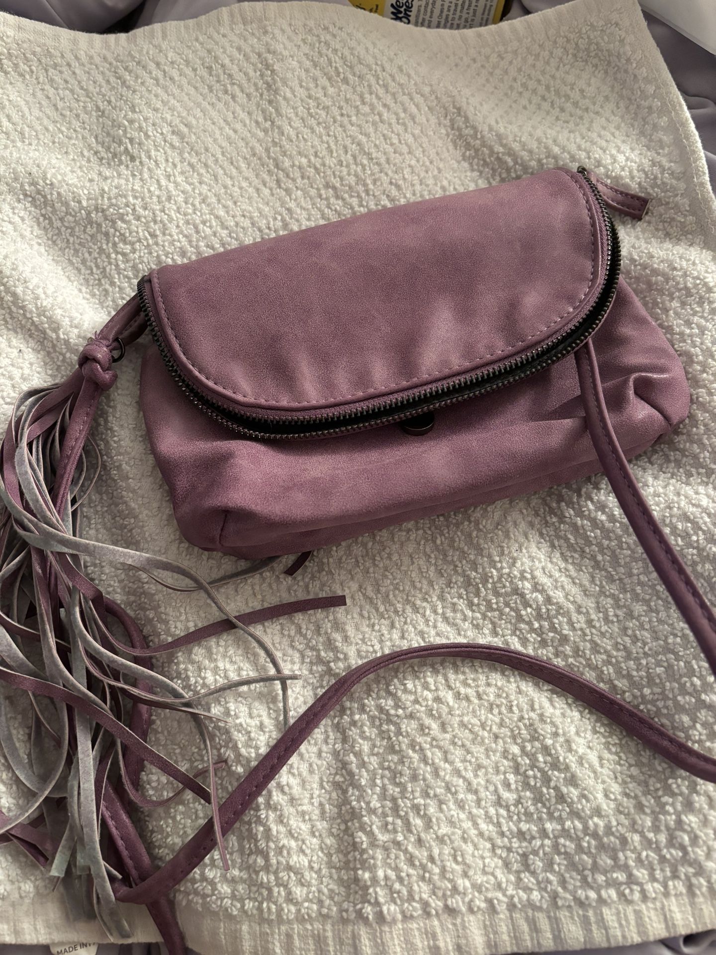 Purple Fringe Purse