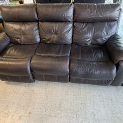 Leather Reclining Couch 