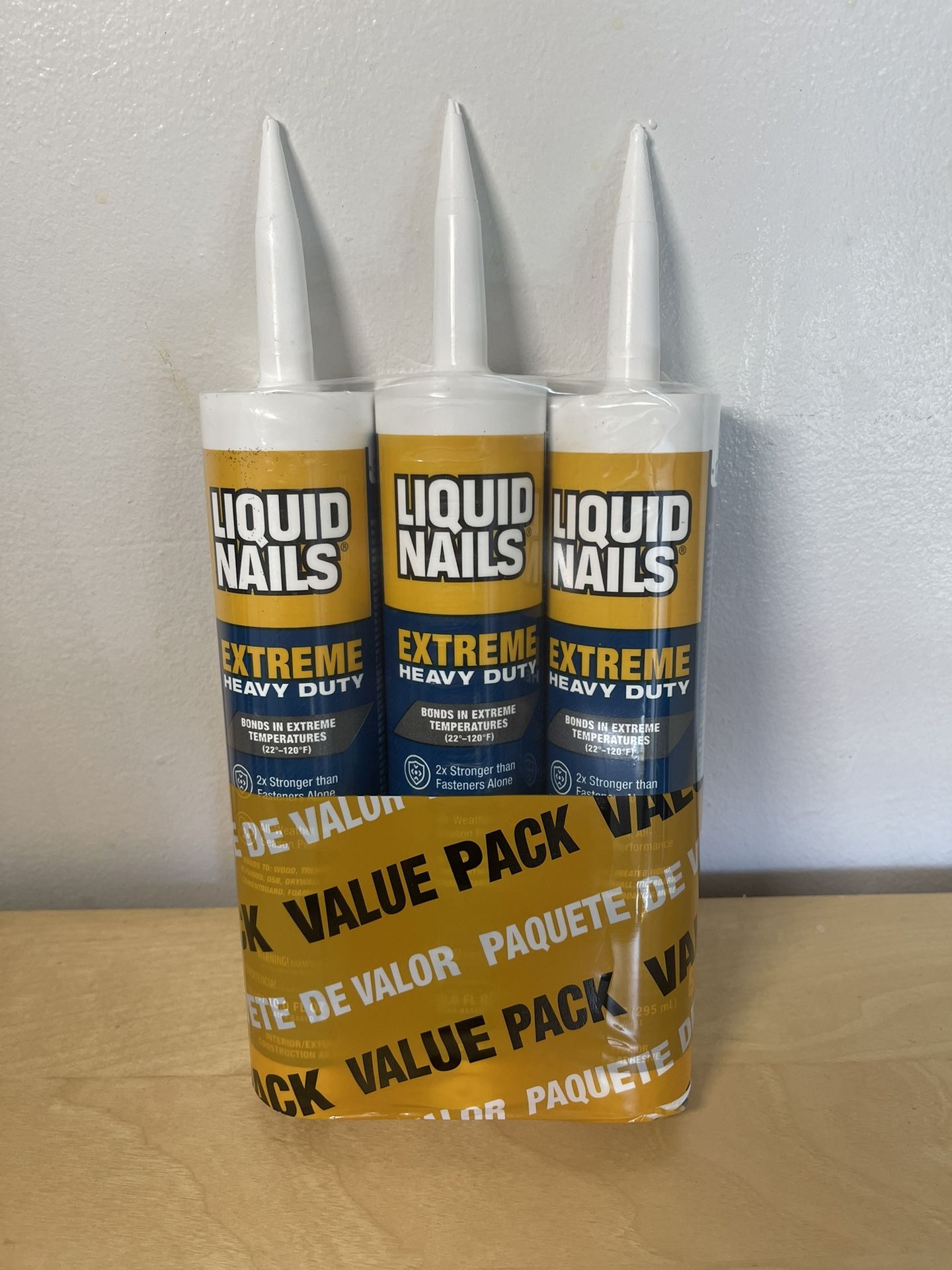 LIQUID NAILS Extreme Heavy Duty 10 oz. White Interior and Exterior Construction Adhesive (3-Pack)