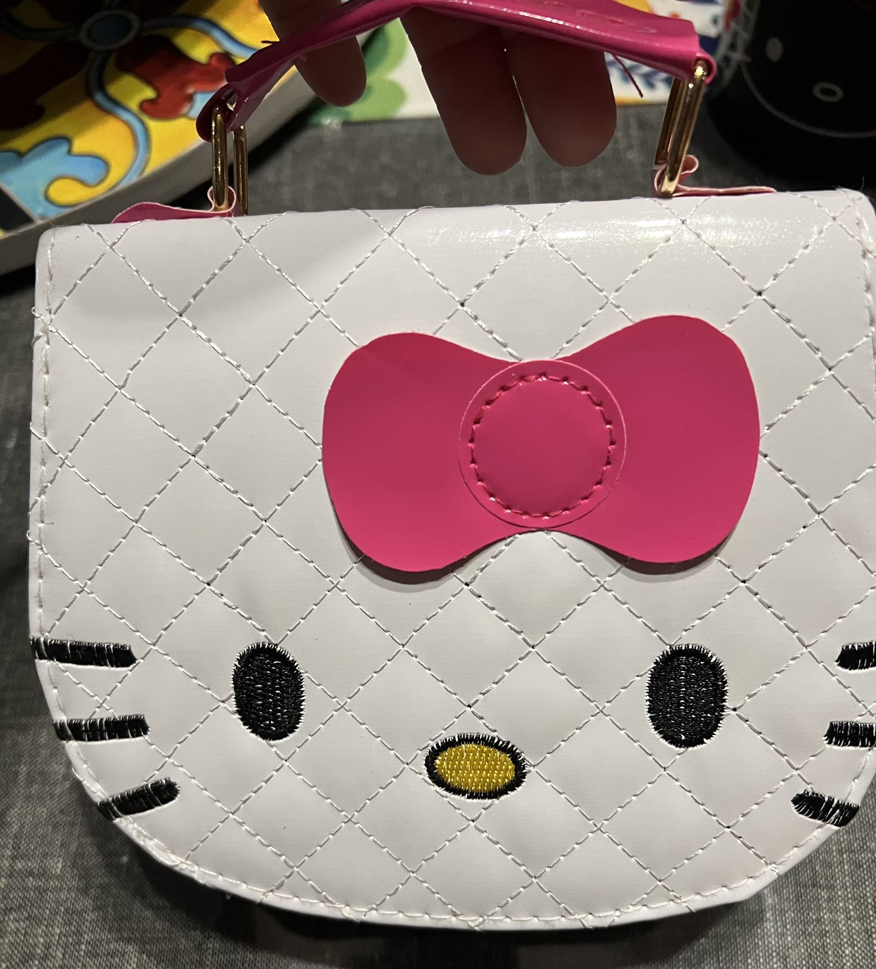Hello Kitty Small Purse, Pink & White, See Pictures For Size