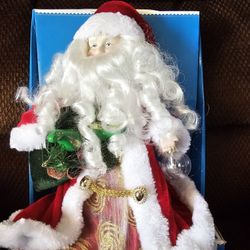 LED Fiber Optic Santa Tree Topper