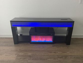 Beautiful Black Fireplace TV Stand / Entertainment Center 🖤