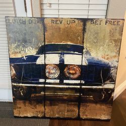 39x40 Car Canvas Wall Frame Decoration 