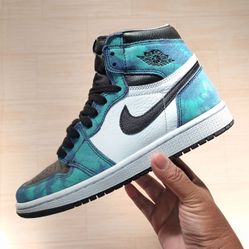 Women's Size 6.5 Air Jordan 1 High OG Tie Dye 