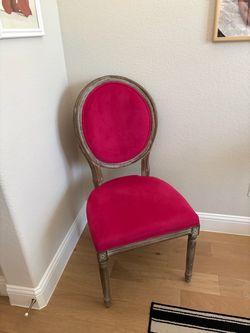 World Market Pink Velvet Chair