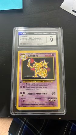 1st Edition Kadabra 1999 graded mint 9