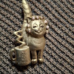 Vintage Danecraft Cat Brooch