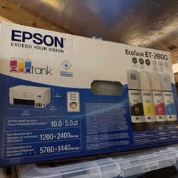 New Epson EcoTank ET-2800 Wireless Color All-in-One Cartridge-Free Supertank with Scan and Copy, The Ideal Basic Home Printer - White