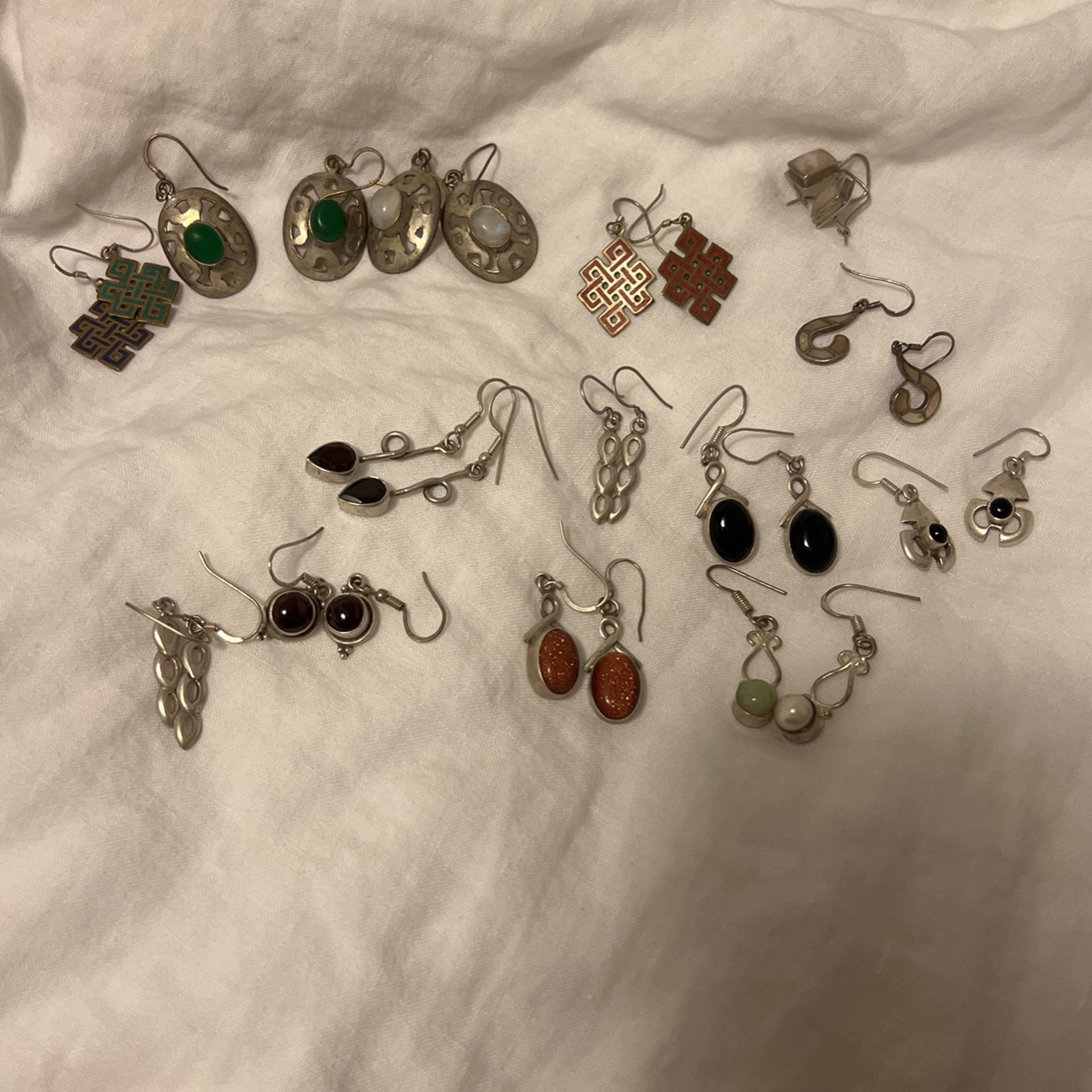 Bundle Of Sterling Silver Earrings