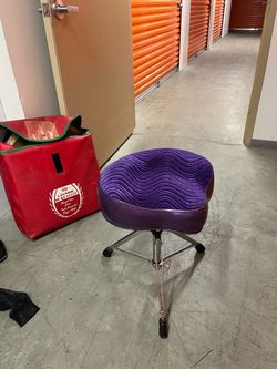 Pork Pie Big Boy Bicycle Seat Drum Throne – Purple Sparkle/Purple Crush