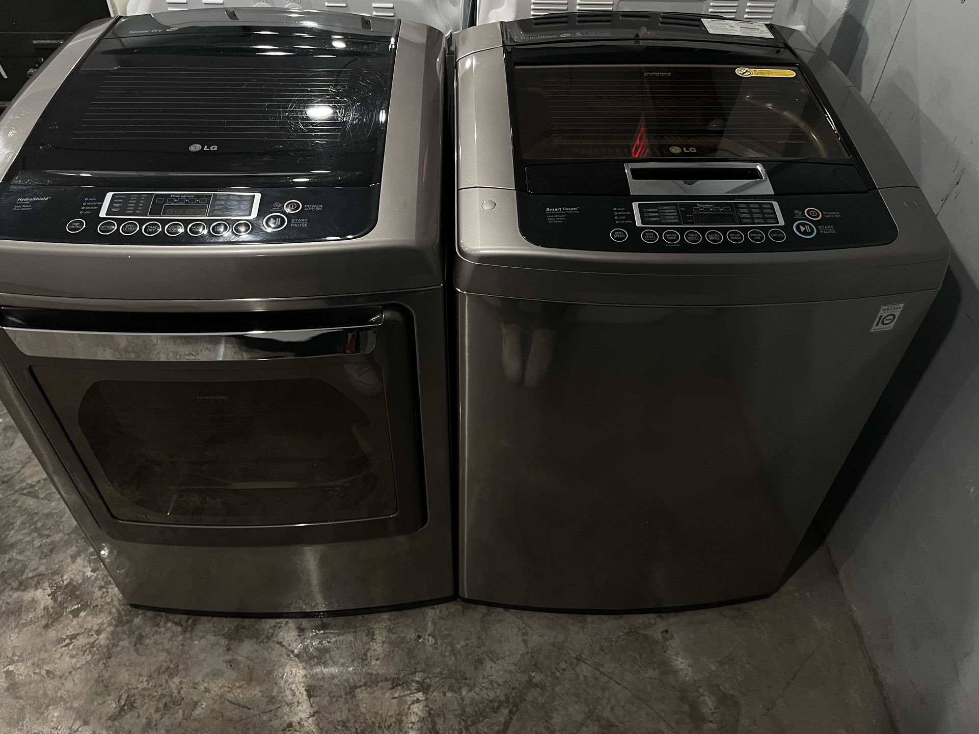 LG Set Washer And Dryer Electric Stainless Steel