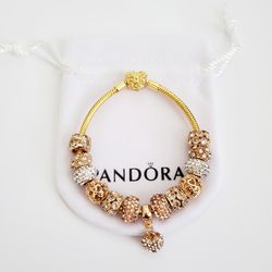 Pandora Shine Bracelet & Charms (19cm/7.5")