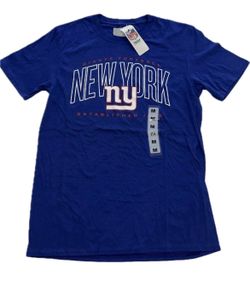 New York Giants Football Blue T Shirt Mens Medium New