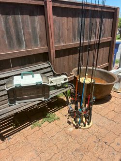 All 10 rods & reels $200 see info