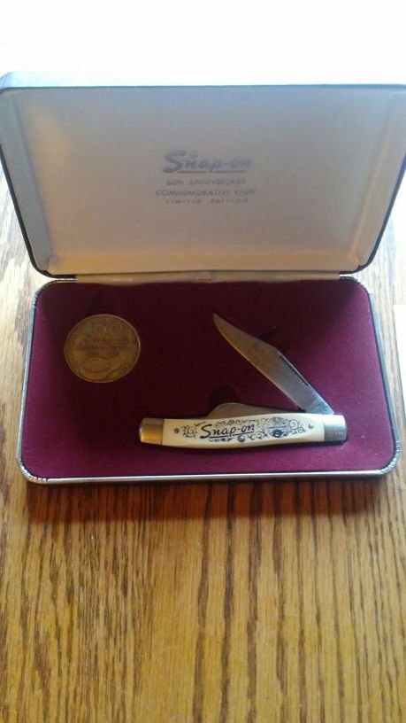 Snap-on 60th anniversary pocket knife and case