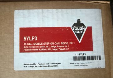 Tough Guy 18 Gallon Mobile Step-On Trash Can