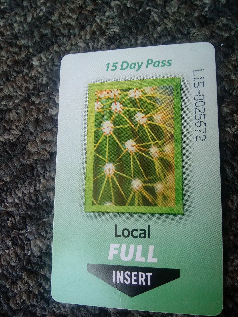 A 15 day bus pass