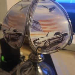 Mustang and eagle Touch Lamp 14 inch. Rare
