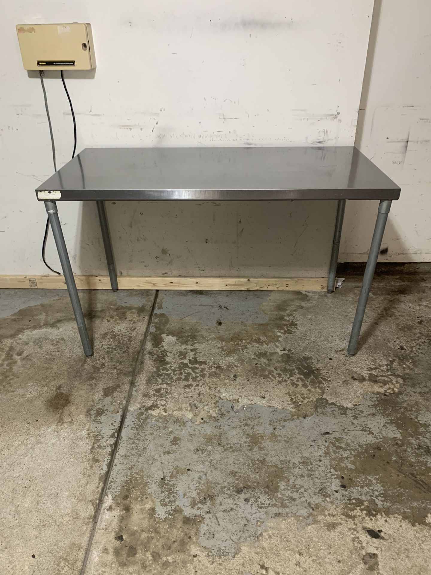 60x30 Open Base Stainless Steel Work Prep Table