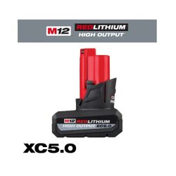 Milwaukee 48-11-2450 M12 REDLITHIUM HIGH OUTPUT XC5.0 Battery Pack NEW