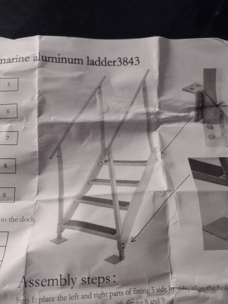 4 Steps Marine Aluminum Ladder