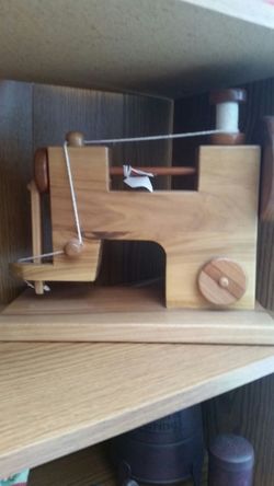 Cute large wooden sewing machine for children