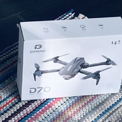 Brand new and sealed DEERC D70 Drone with Camera for Adults and Kids, 720P WIFI FPV RC Quadcopter with Real-Time Transmission, Altitude Hold, All Func