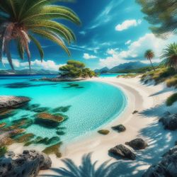 Art Decall Blue Beach