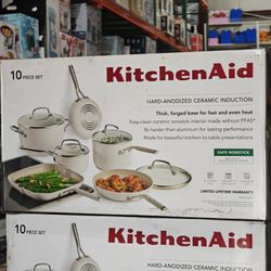 KitchenAid 10-Piece Hard-Anodized Ceramic Induction Cookware Set