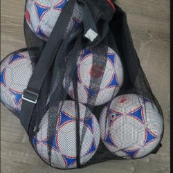 Soccer Balls and carrying Case