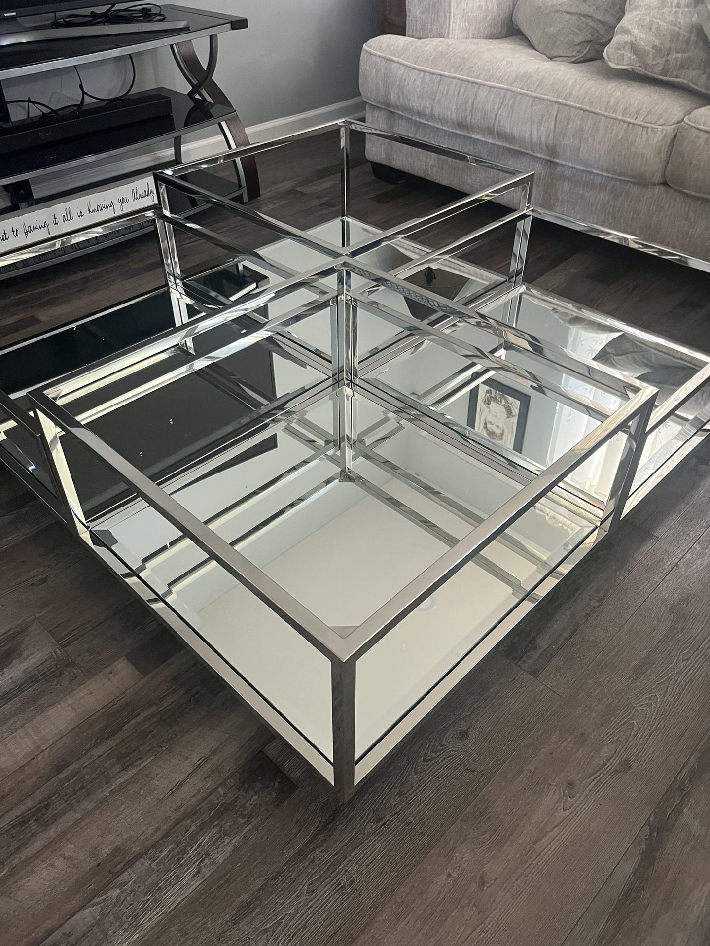Coffee Table  (missing Top Glass)