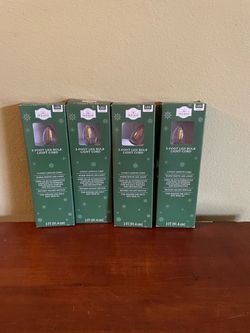 New Holiday Time 3-Foot LED Bulb Light Cord – Set of 4